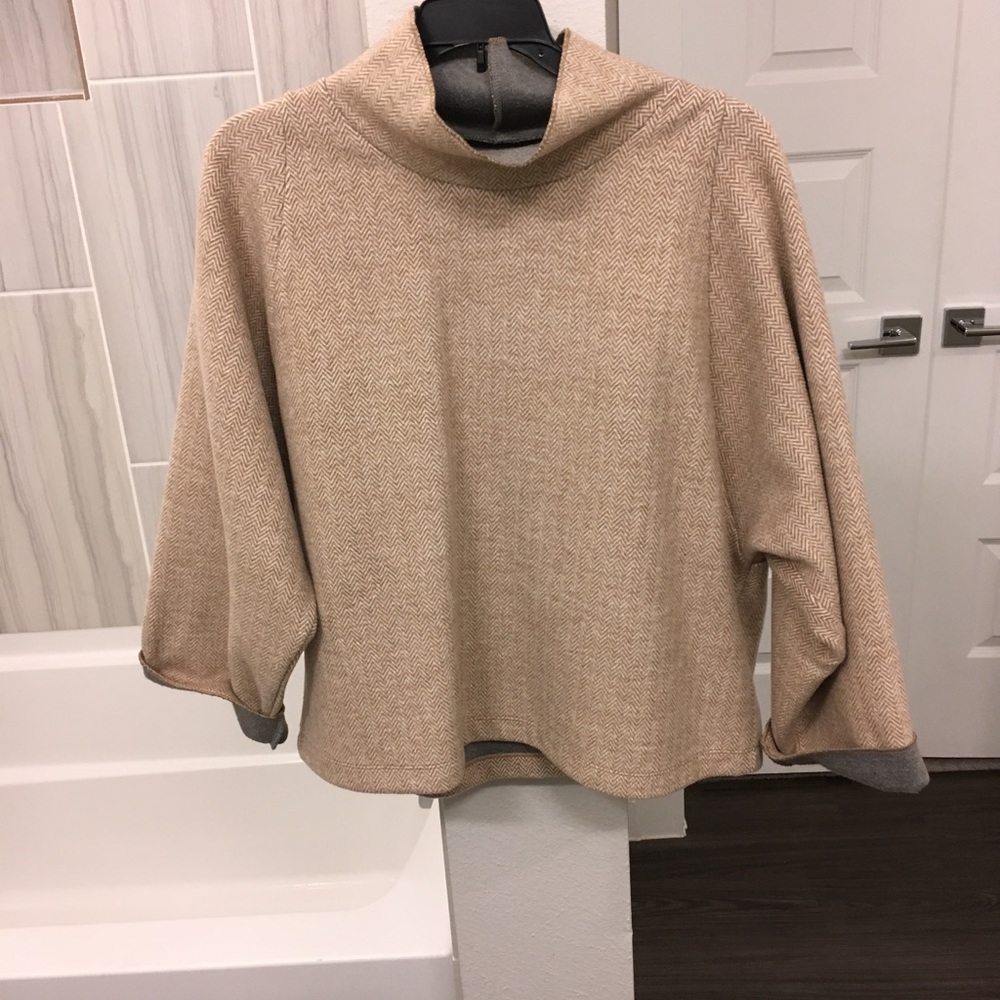 Madewell herringbone mock neck sweater